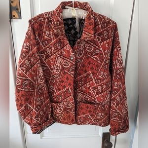 Vintage 90's Western Cowgirl Tapestry Bandana Coat